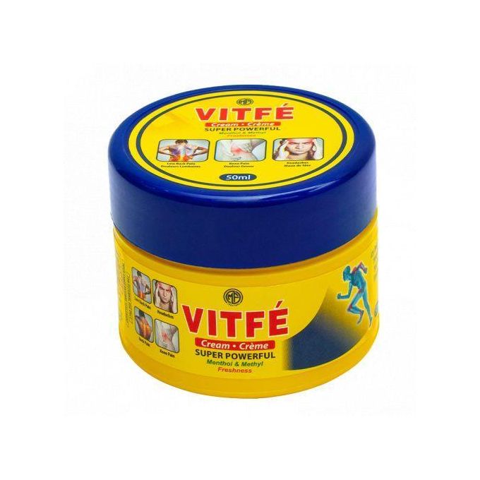 Crème VITFÉ 50g – Soulagement Rapide des Douleurs Musculaires et Articulaires – Idéal pour Dos, Cou, Courbatures et Récupération Sportive